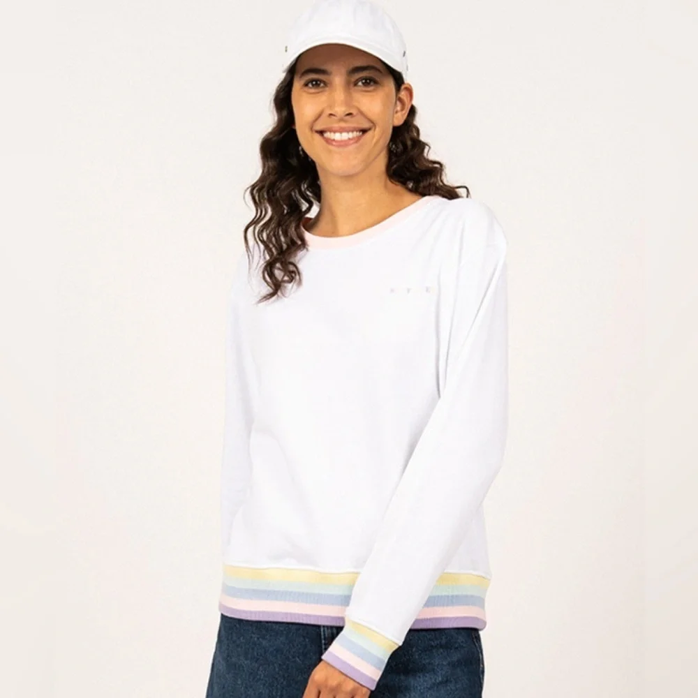NEW nwot SAINT JAMES Perla sweatshirt multi stripes 12